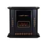 بخاری گازی شومینه ای ایران شرق مدل بنیامین CH250 طرح چوب با شیشه بزرگ