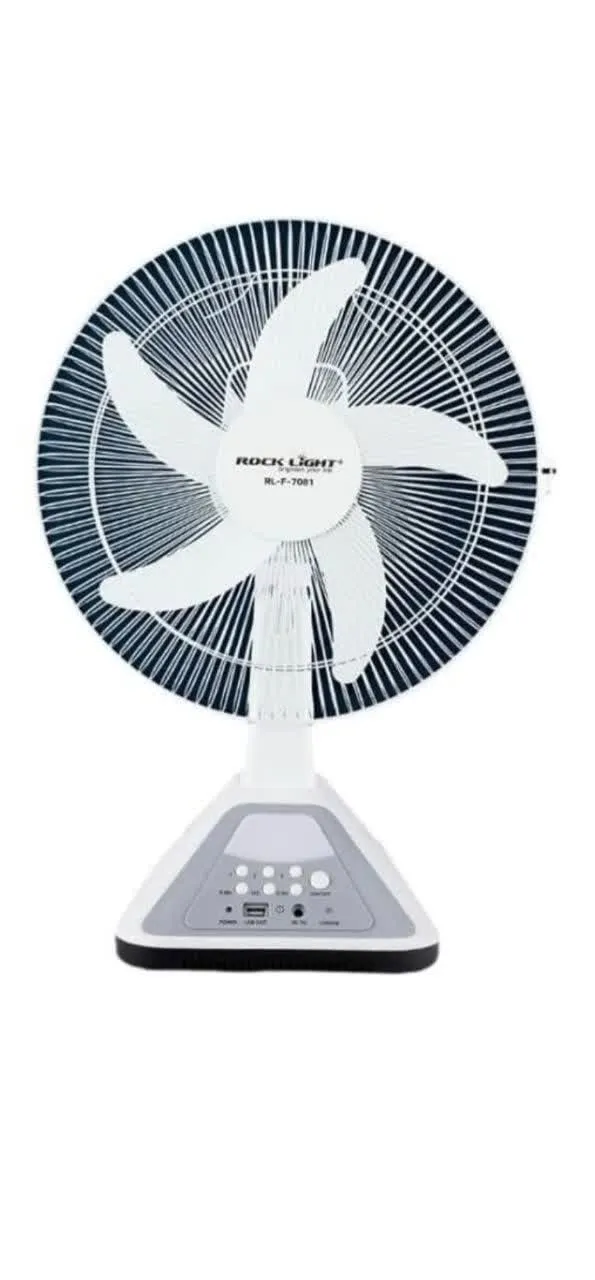پنکه شارژی و برقی راک لایت مدل RL-F-7081